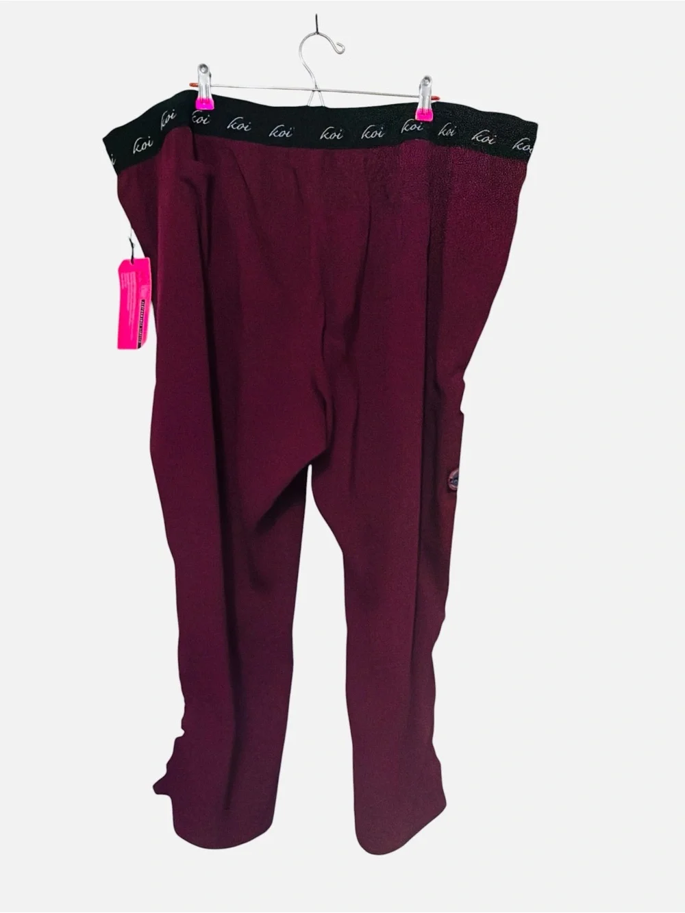 Koi Lite 720 Spirit Pant Slim Fit Scrub Pants Wine Red Women's Petite Size 5X